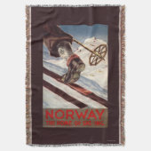 ノルウェー-スキーの家 スローブランケット (正面縦)