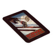 ノルウェー – スキーの家 マグネット (右側)