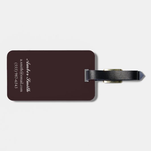 ノルウェー-スキーの家 ラゲッジタグ (裏面横)