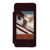 ノルウェー-スキーの家 INCIPIO iPhoneウォレットケース (フォリオ 正面)