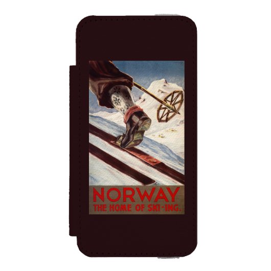 ノルウェー-スキーの家 INCIPIO iPhoneウォレットケース (フォリオ 正面)