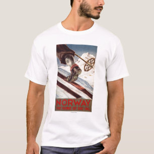 ノルウェー-スキーの家 Tシャツ