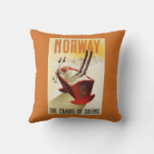 ノルウェー-スキーの揺りかご クッション (裏面)