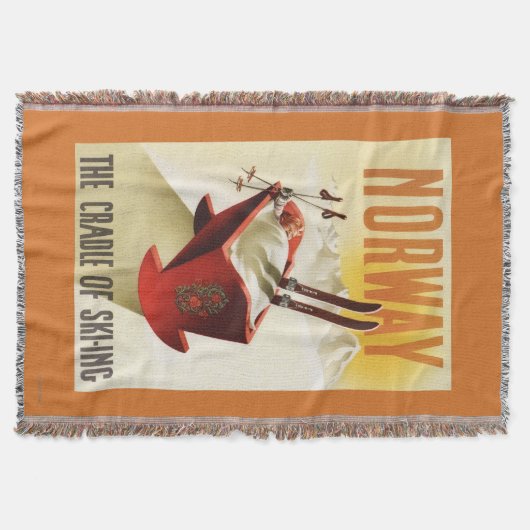 ノルウェー-スキーの揺りかご スローブランケット (正面)