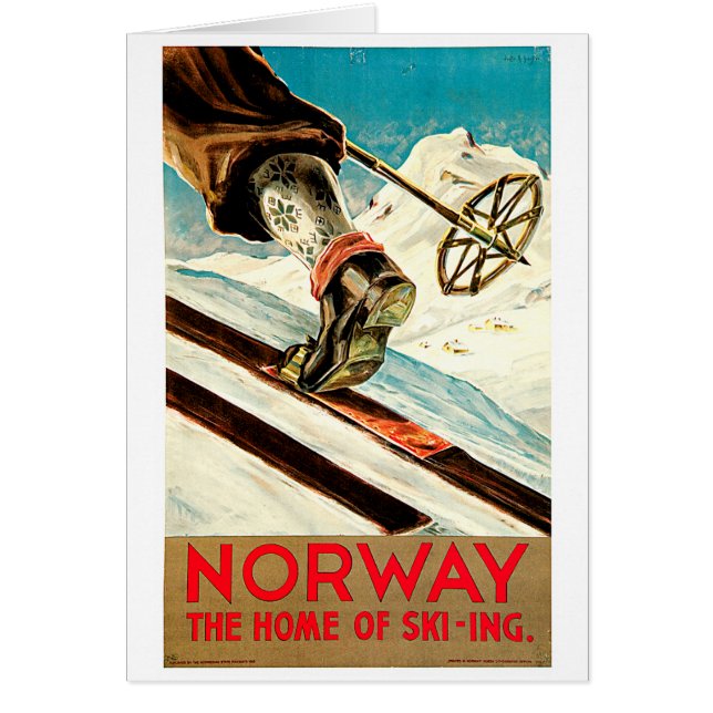 ノルウェー – スキー旅行アートのホーム (正面)