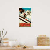 ノルウェー – スキー旅行アートのホーム ポスター (キッチン)