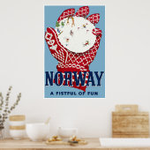 ノルウェー、スキー旅行ポスター ポスター (キッチン)