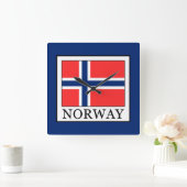 ノルウェー スクエア壁時計 (ホーム)