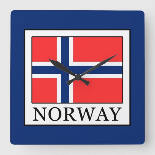 ノルウェー スクエア壁時計 (正面)