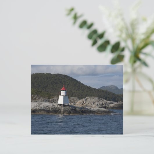 ノルウェー、スタバンガー。リセフィヨルド沿いの景色 ポストカード (スタンド正面)