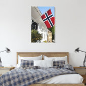 ノルウェー、スタヴァンゲル。歴史的な市街中心部の景色 キャンバスプリント (インサイチュ (寝室))