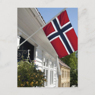 ノルウェー、スタヴァンゲル。歴史的な市街中心部の景色 ポストカード