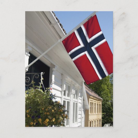 ノルウェー、スタヴァンゲル。歴史的な市街中心部の景色 ポストカード (正面)