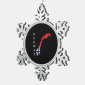 ノルウェー スノーフレークピューターオーナメント (右)