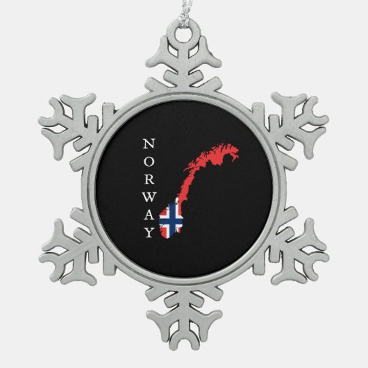 ノルウェー スノーフレークピューターオーナメント (正面)