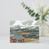 ノルウェー、スバルバード、Ny-Alesund ポストカード (スタンド正面)