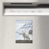 ノルウェー スヴァールバル諸島のホッキョクギツネ マグネット (インサイチュ (食洗機))