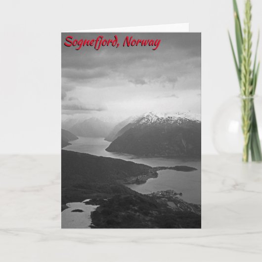 ノルウェー，ソグネフィヨルド カード (正面)