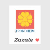 ノルウェー・トロンハイム国旗 シール (シート)