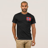 ノルウェー-ノルウェーの旗 Tシャツ (正面フル)