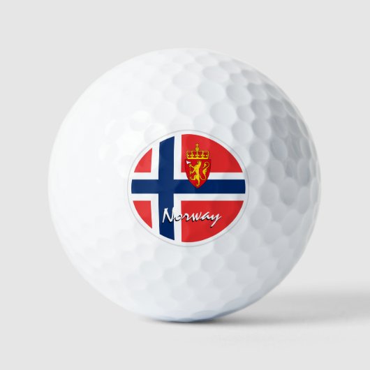ノルウェー・ノルウェー国旗/ゴルフボール ゴルフボール (正面)