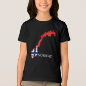 ノルウェー - ノルウェー国旗 トライブレンドTシャツ (正面)