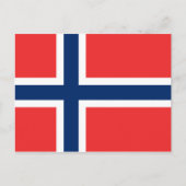 ノルウェー – ノルウェー国旗 ポストカード (正面)
