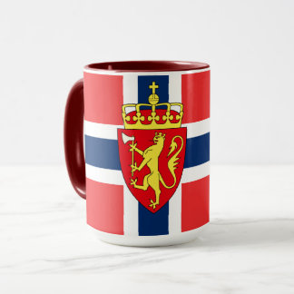 ノルウェー、ノルウェー国旗、紋章 マグカップ