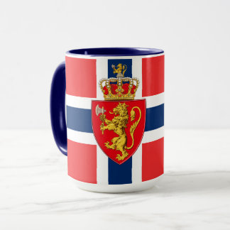 ノルウェー、ノルウェー国旗、紋章 マグカップ