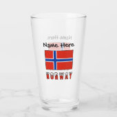 ノルウェー ノルウェー国旗 黒 カスタマイズ タンブラーグラス (裏面)