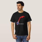 ノルウェー - ノルウェー国旗 Tシャツ (正面フル)