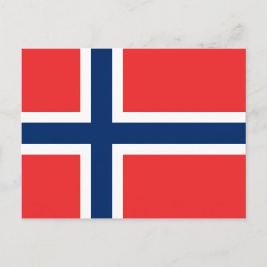 ノルウェー（ノルウェー語）国旗ポストカード ポストカード (正面)