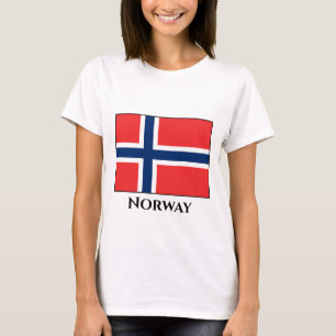 ノルウェー(ノルウェー)フラグ Tシャツ