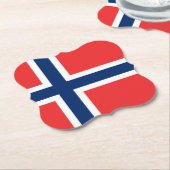 ノルウェー（ノルウェー）国旗 ペーパーコースター (アングル)