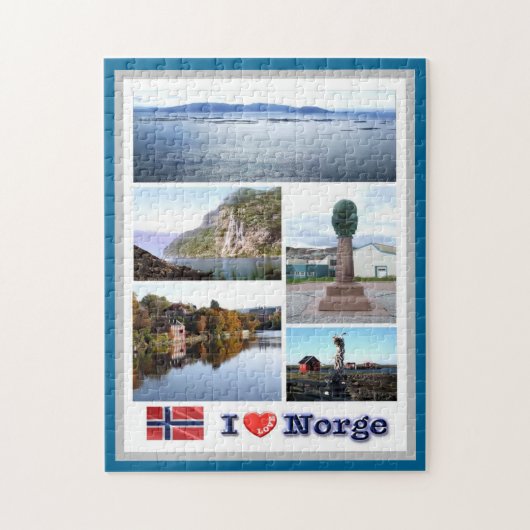 ノルウェー – ノルジェ – I Love - ジグソーパズル (縦)