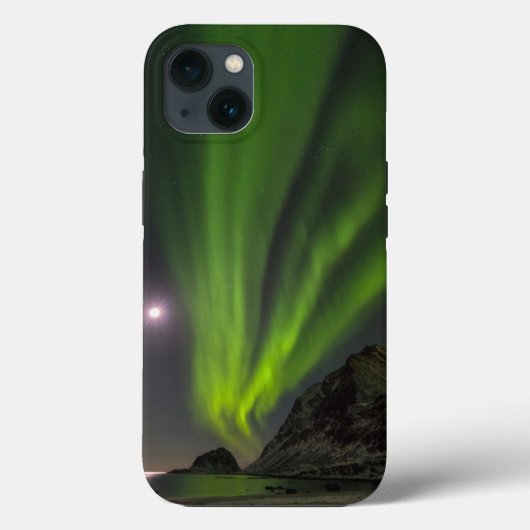 ノルウェー ハウクランドビーチ島のオーロラ Case-Mate iPhoneケース (裏面)