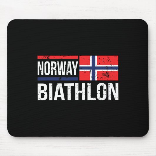 ノルウェー バイアスロン ターゲット スキー 射撃 競技 マウスパッド (正面)