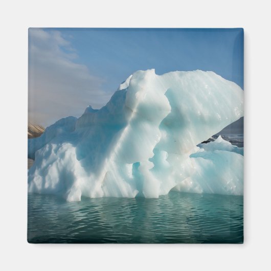 ノルウェー、パーランド湾の氷山 マグネット (正面)