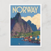 ノルウェー ビンテージ アート 旅行 ポストカード (正面)