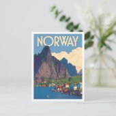 ノルウェー ビンテージ アート 旅行 ポストカード (スタンド正面)