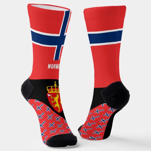 ノルウェー、ファッション、ノルウェー国旗、愛国心 ソックス (傾斜あり)