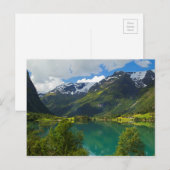ノルウェー、フレン湖の風景 ポストカード (正面/裏面)