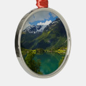 ノルウェー、フローン湖の景勝 メタルオーナメント (右)
