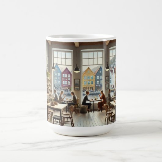 ノルウェー・ベルゲンのカフェ コーヒーマグカップ (中央)
