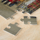 ノルウェー、ベルゲンの水辺地帯の色彩の鮮やかな家 ジグソーパズル (側面)