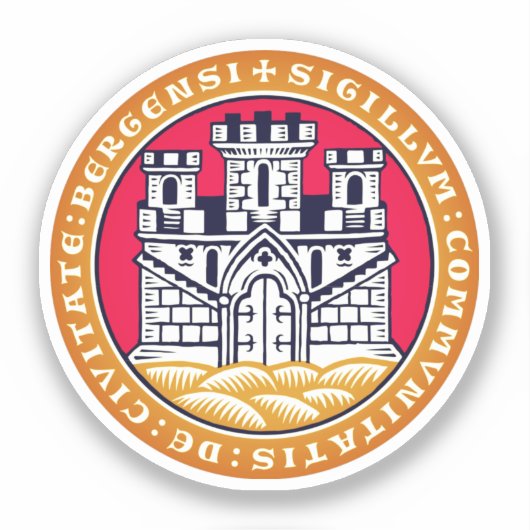 ノルウェー，ベルゲンの紋章 シール (正面)