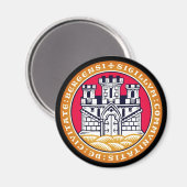 ノルウェー,ベルゲンの紋章 マグネット (正面/裏面)