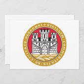 ノルウェー，ベルゲンの紋章 招待状 (正面/裏面)