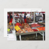 ノルウェー、ベルゲン魚市場 ポストカード (正面/裏面)