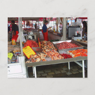 ノルウェー、ベルゲン魚市場 ポストカード